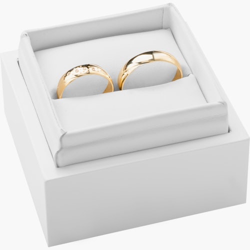 Obrączki ślubne: złote, okrągłe, 5 mm